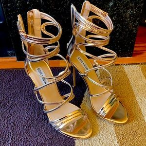 Steve Madden Rose Gold gladiator heels Brand New!!